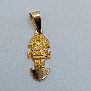 Unisex Handmade Solid Gold Pendant 18K Tumi